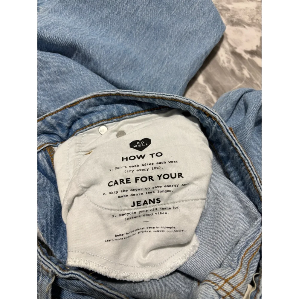 Womens Madewell The Curvy Perfect Vintage Straight Jean in Seyland Wash Sz 27 - Picture 7 of 10